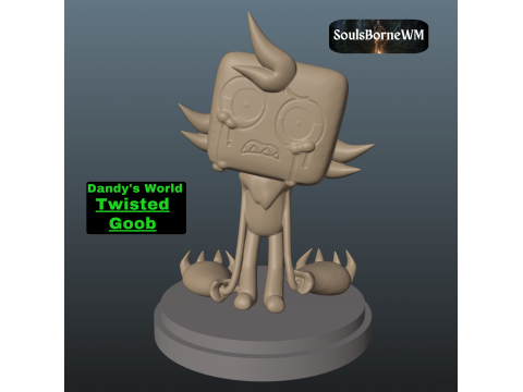Dandys World Twisted Goob 3Dプリントモデル