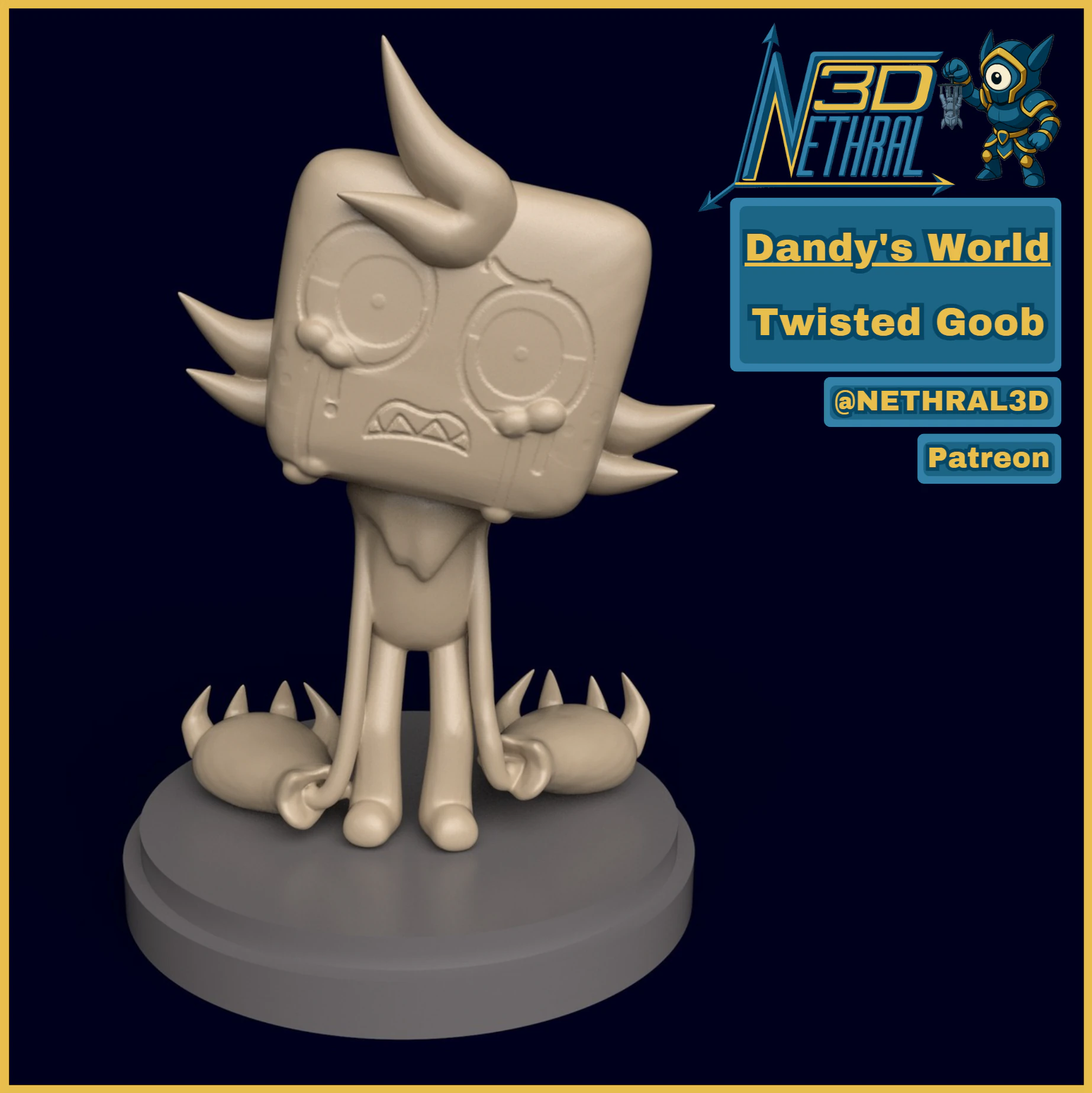 Dandys World Twisted Goob 3D Print Model in Monsters & Creatures