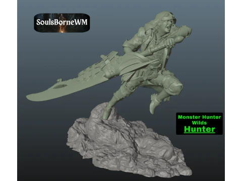 Monster Hunter Wilds Hunter 3D Принт Модель