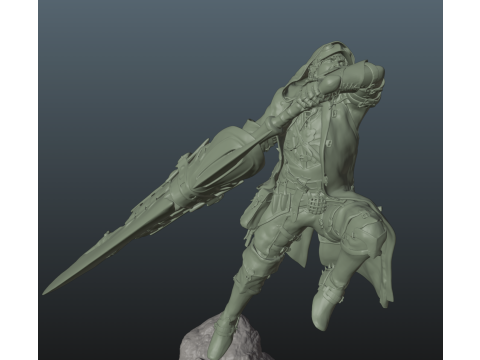 Monster Hunter Wilds Hunter Modello di stampa 3D