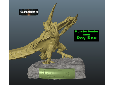 Monster Hunter Wilds Rey Dau Pose 2 3D Print Model