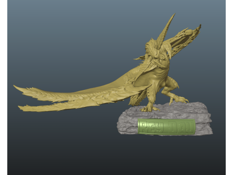Monster Hunter Wilds Rey Dau Pose 2 3Dプリントモデル