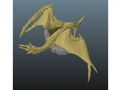 Monster Hunter Wilds Rey Dau Pose 2 3Dプリントモデル