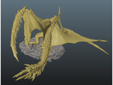 Monster Hunter Wilds Rey Dau Pose 2 3Dプリントモデル