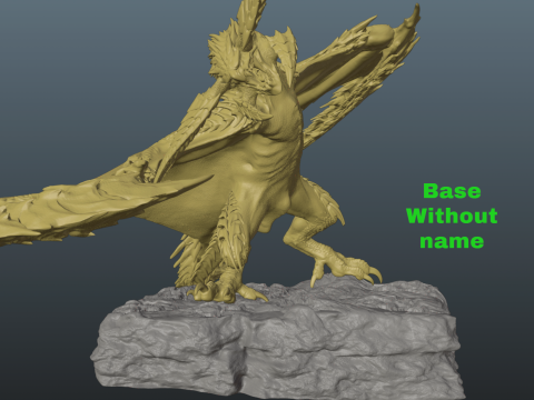 Monster Hunter Wilds Rey Dau Pose 2 3Dプリントモデル