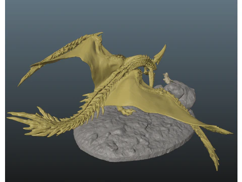 Monster Hunter Wilds Rey Dau vs Hunter 3D Print Model