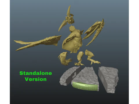 Monster Hunter Wilds Rey Dau vs Hunter 3D Print Model