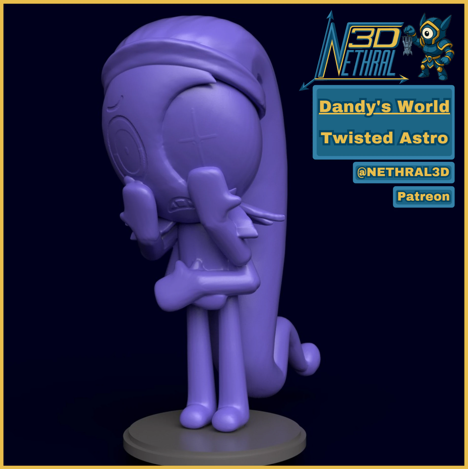 Dandys World Torcido Astro Modelo de Impressão 3D .c4d .max .obj .3ds .fbx .stl .blend 