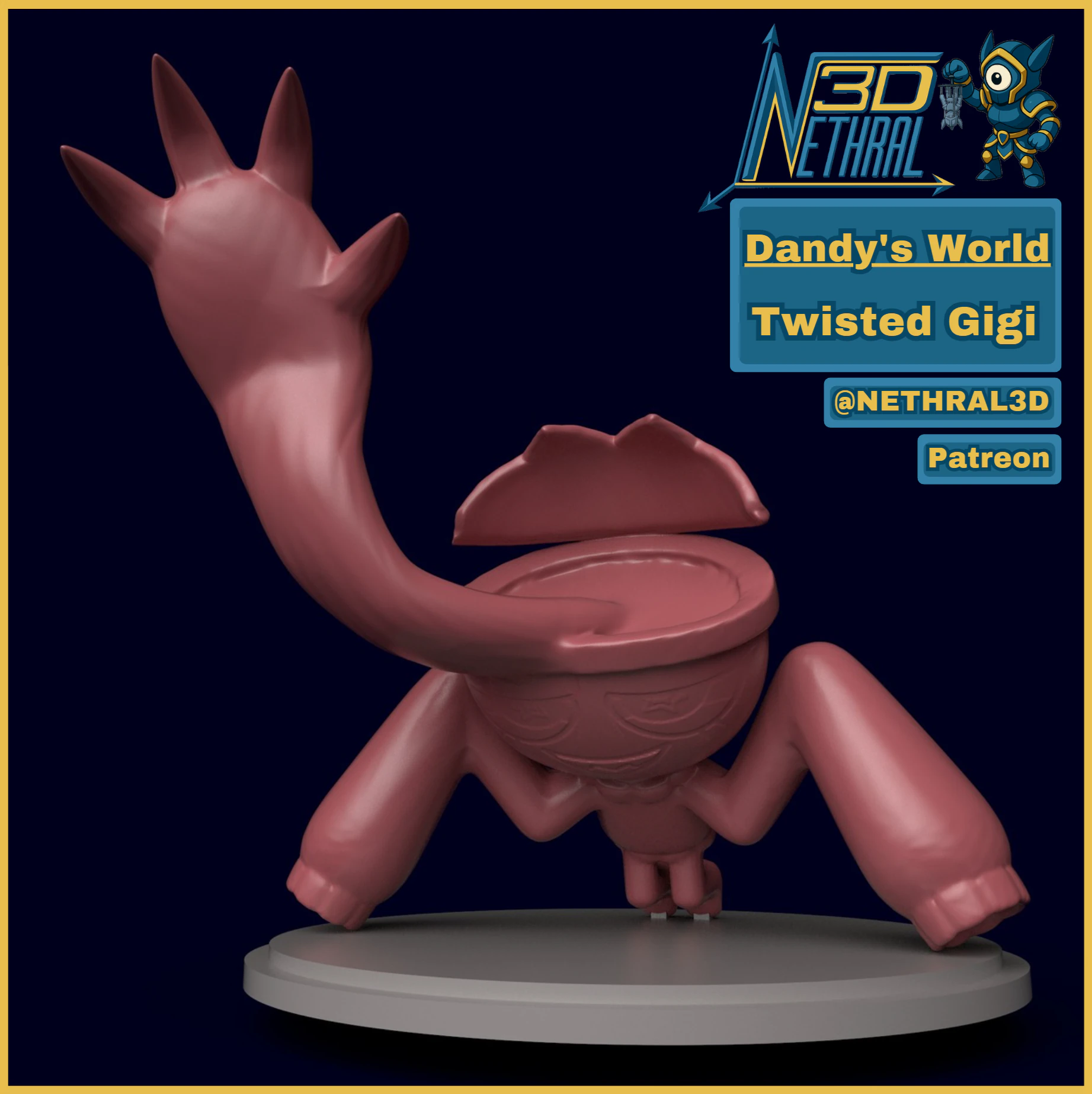 Dandys World Twisted Gigi 3D Print Model .c4d .max .obj .3ds .fbx .stl .blend 