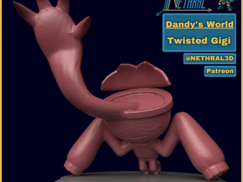 Il mondo distorto di Dandy Gigi Modello di stampa 3D
