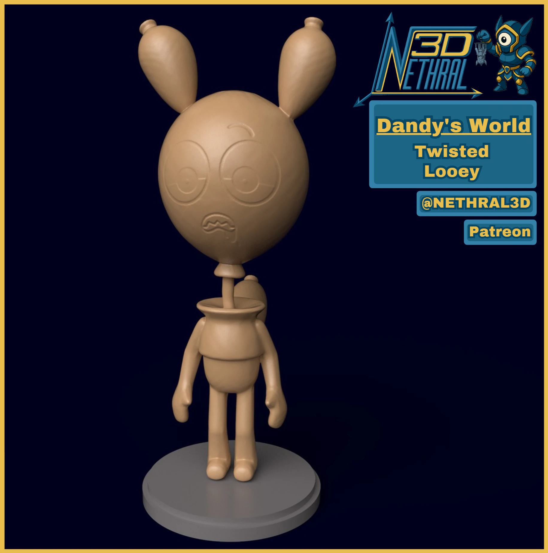 Dandys World Twisted Looey 3D Print Model .c4d .max .obj .3ds .fbx .stl .blend 