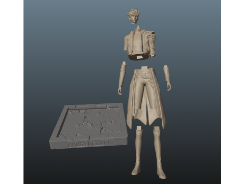 Solo Leveling Sung Jin-Woo 3D Baskı Modeli
