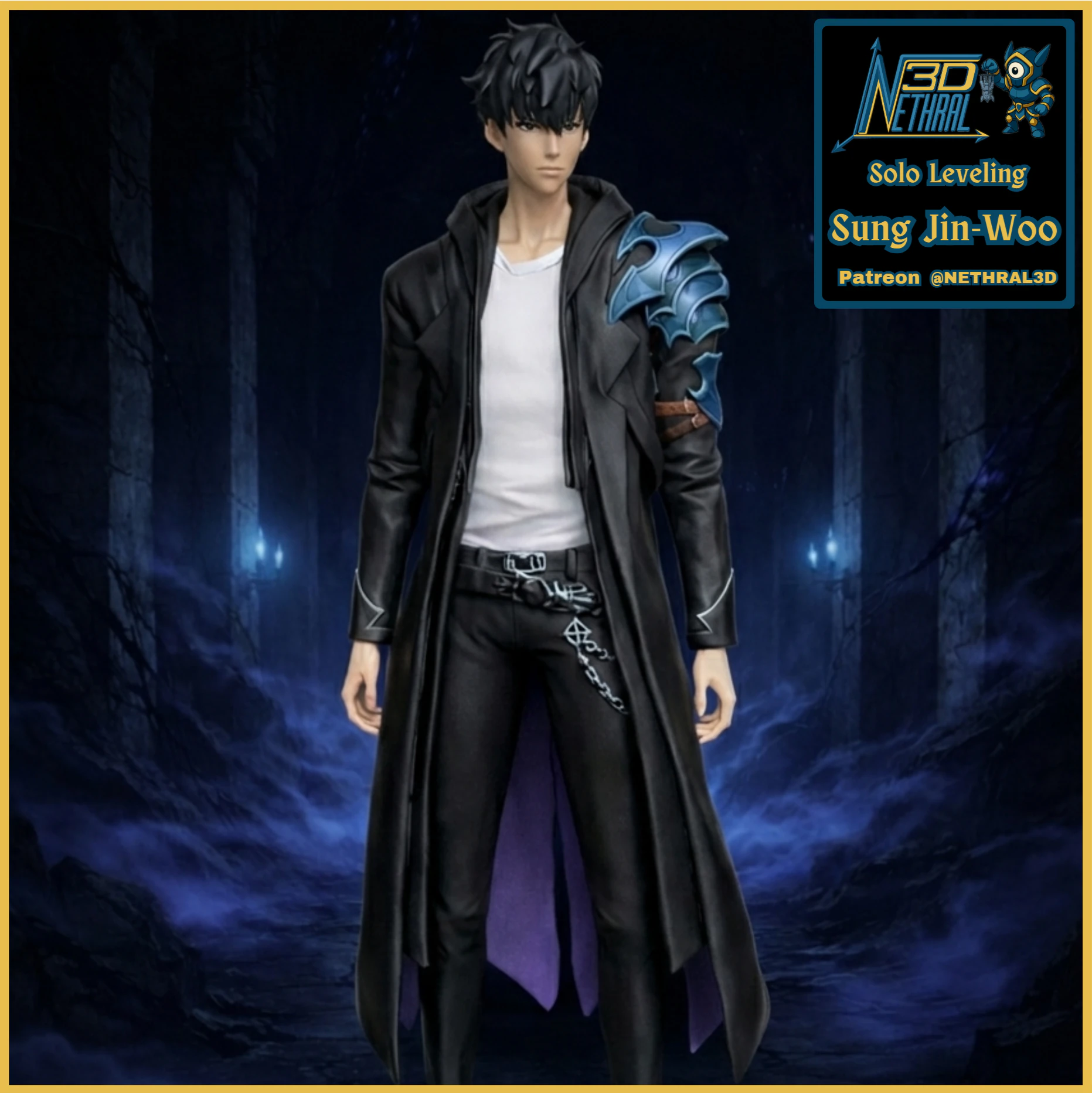 Solo Leveling Sung Jin-Woo 3D Print Model .c4d .max .obj .3ds .fbx .stl .blend