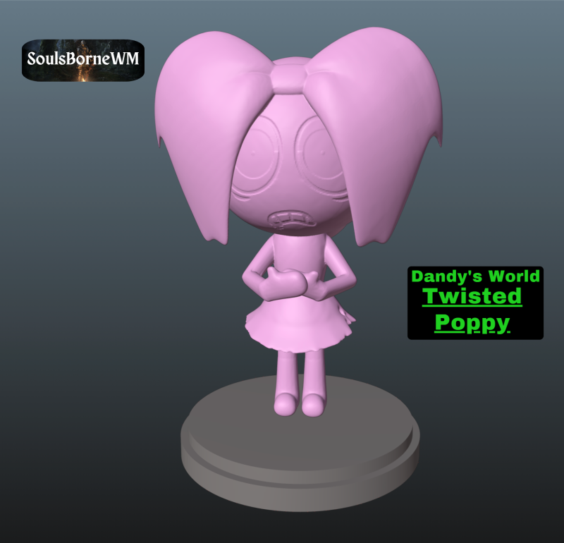 Dandys World Twisted Poppy 3D Принт Модель .c4d .max .obj .3ds .fbx .stl .blend