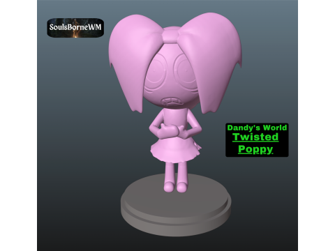 Dandys World Twisted Poppy 3Dプリントモデル