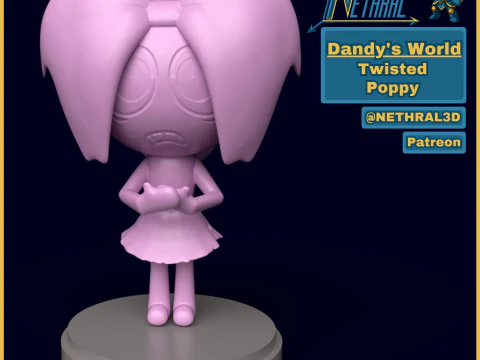 Il mondo di Dandy's Twisted Poppy Modello di stampa 3D