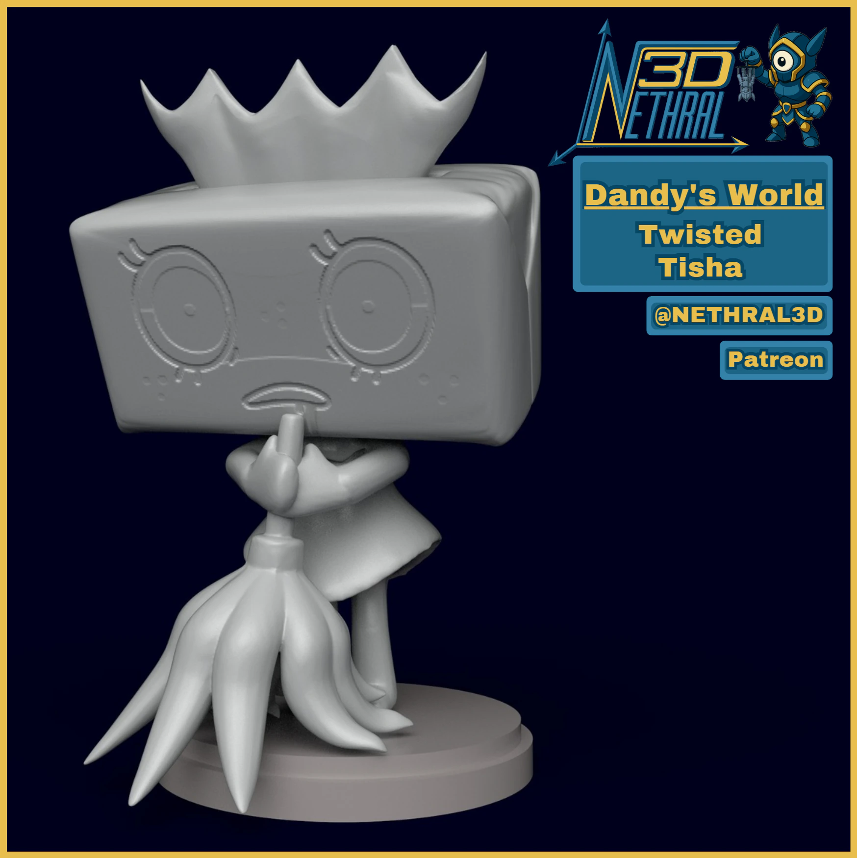 Dandys World Twisted Tisha 3D Print Model in Monsters & Creatures