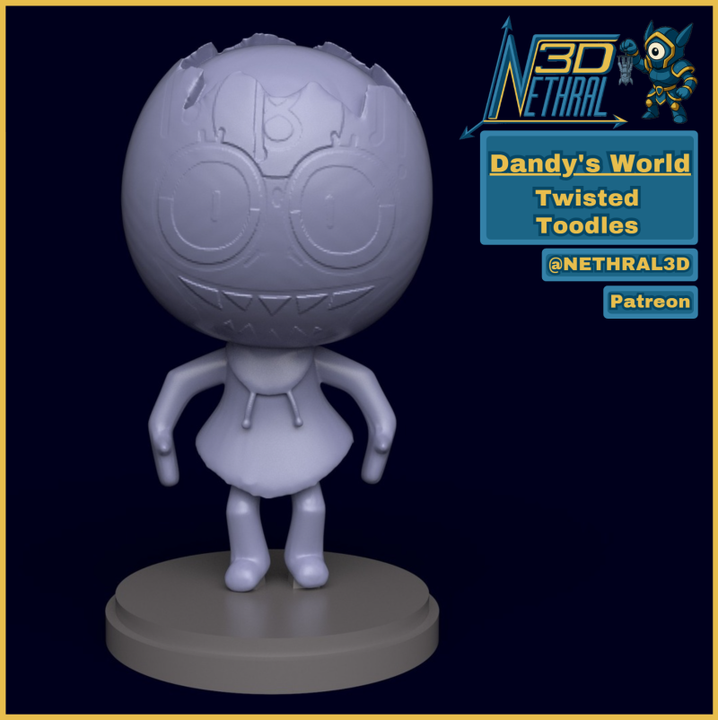 Dandys World Twisted Toodles 3D Print Model .c4d .max .obj .3ds .fbx .stl .blend 