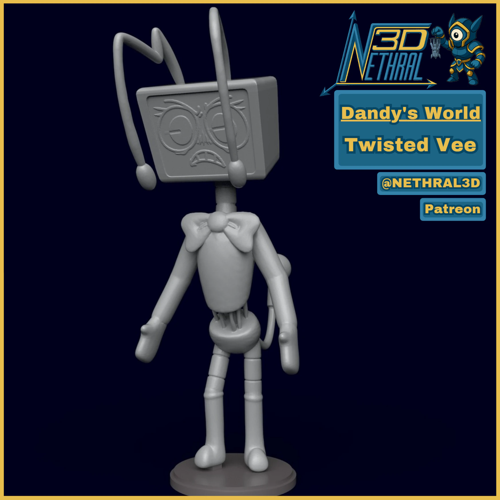 Dandys World Twisted Vee 3D Print Model .c4d .max .obj .3ds .fbx .stl .blend 