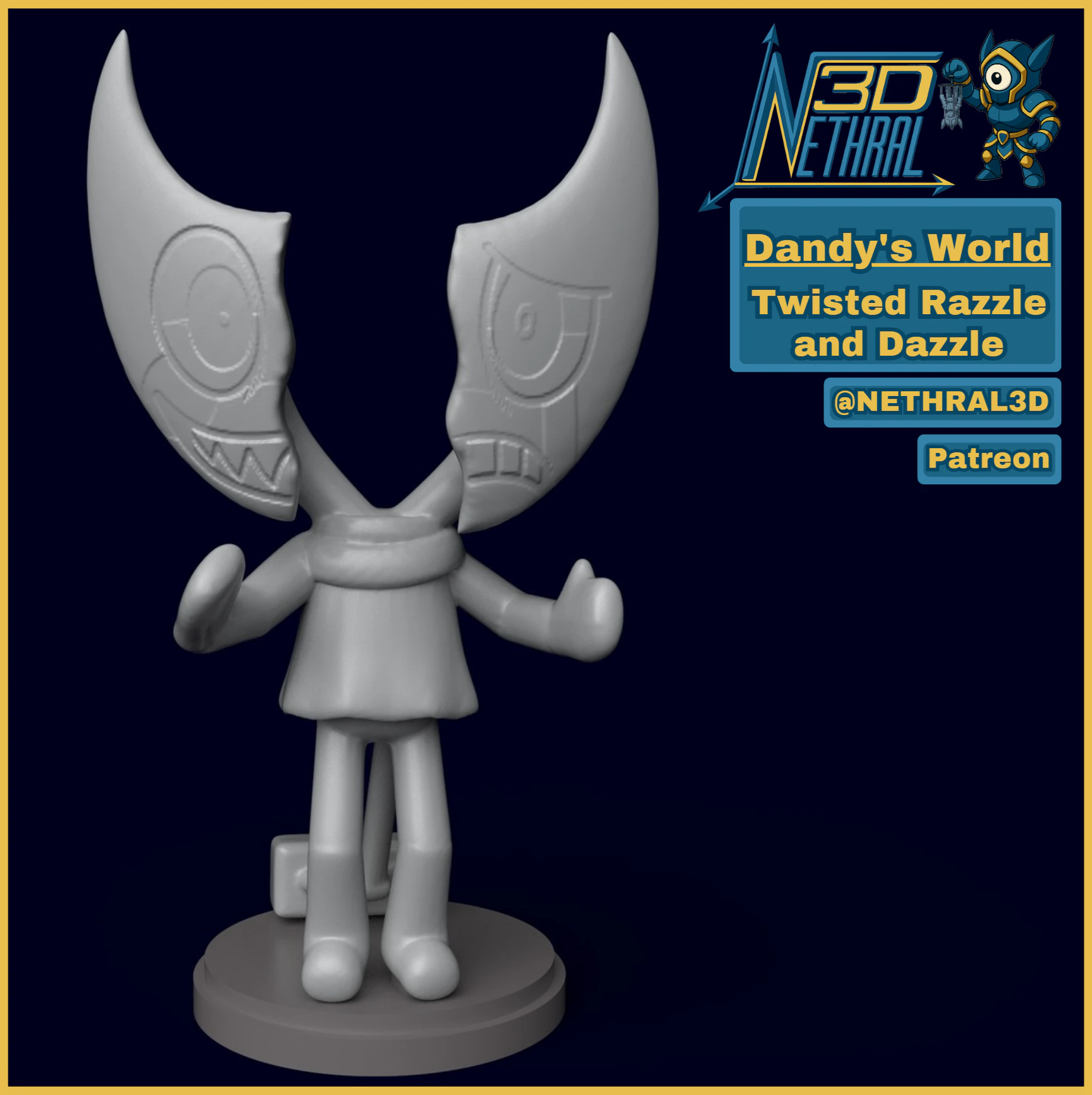 Dandys World Twisted Razzle Dazzle 3D Print Model .c4d .max .obj .3ds .fbx .stl .blend 