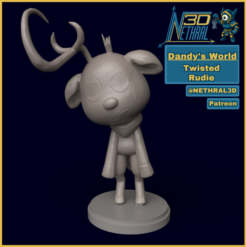 Dandys World Twisted Rudie 3D Print Model .c4d .max .obj .3ds .fbx .stl .blend 
