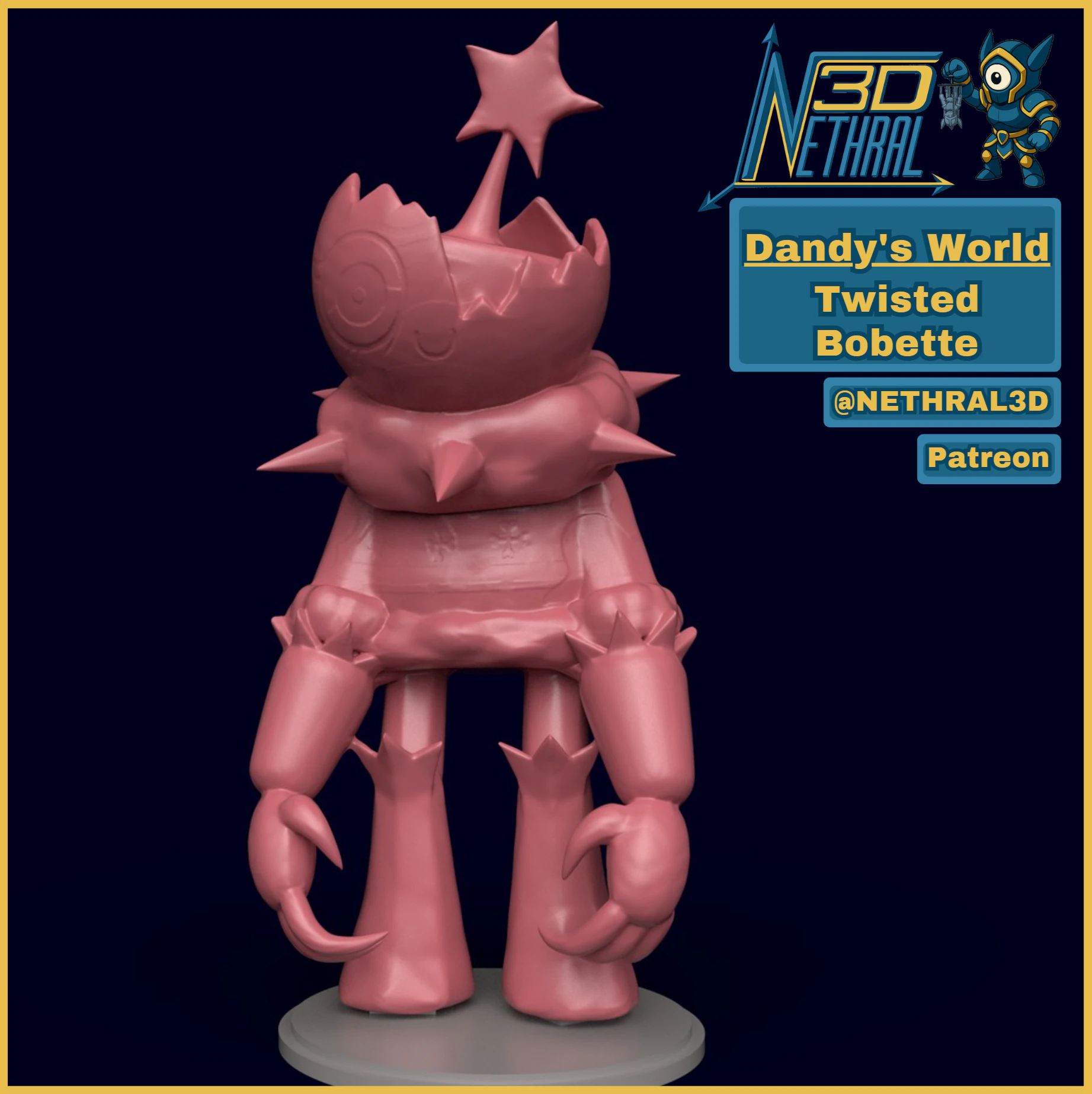 Dandys World Twisted Bobette 3D Print Model .c4d .max .obj .3ds .fbx .stl .blend