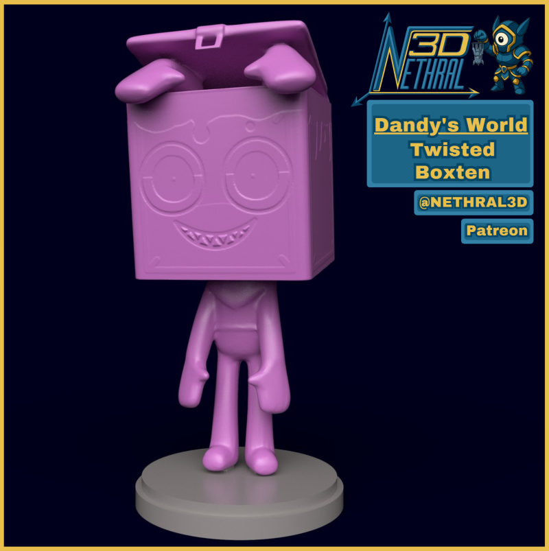 Boxten Memutar Dunia Dandys Model Cetak 3D .c4d .max .obj .3ds .fbx .stl .blend 