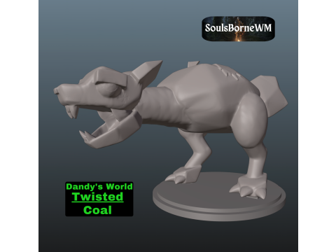 Dandys World Twisted Coal 3Dプリントモデル