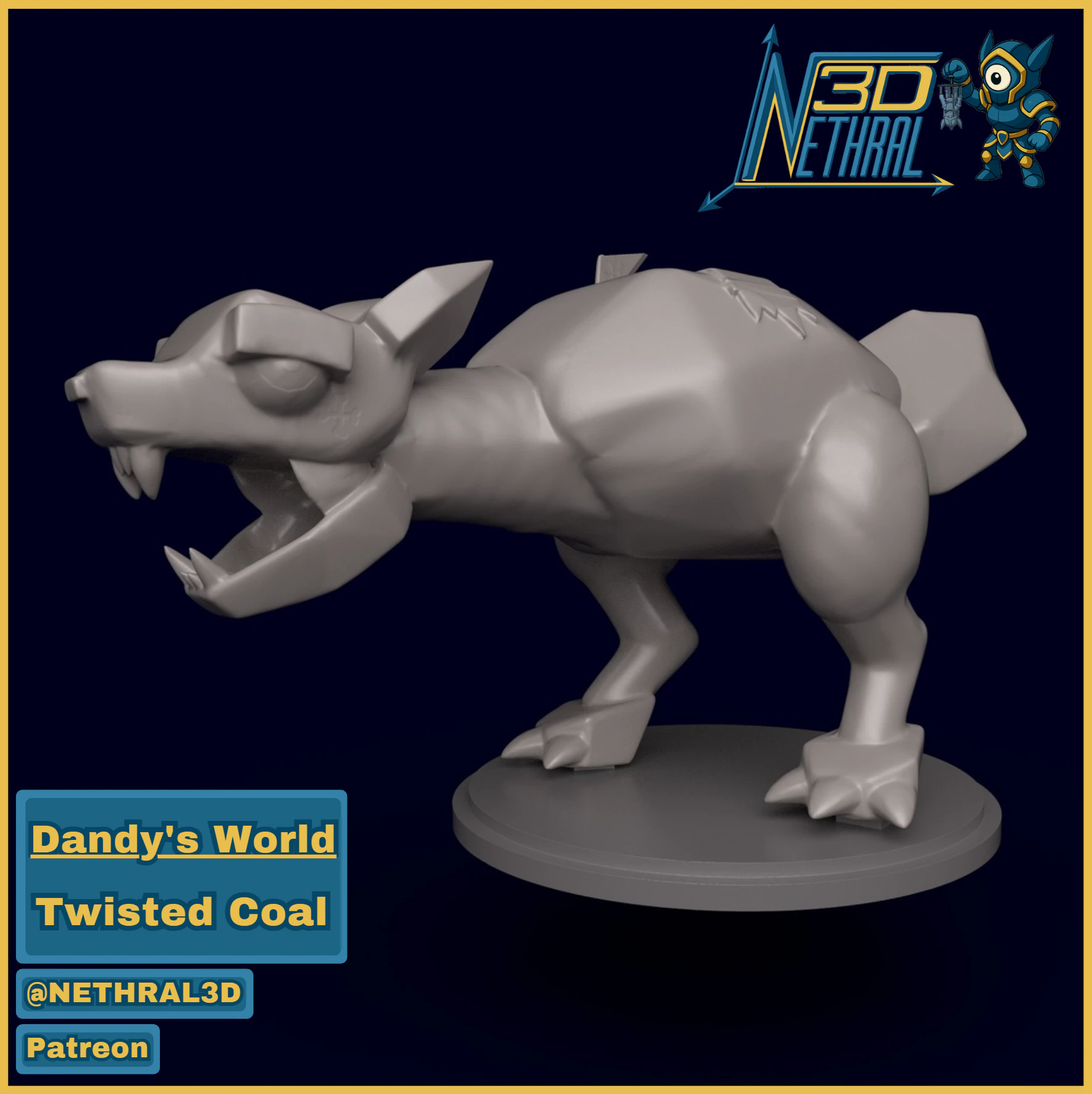 Dandys World Twisted Coal 3D Print Model .c4d .max .obj .3ds .fbx .stl .blend 