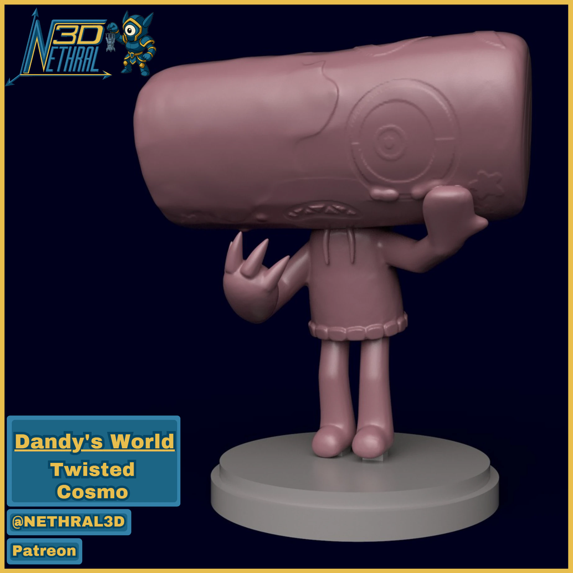 Dandys World Twisted Cosmo 3D Print Model .c4d .max .obj .3ds .fbx .stl .blend 