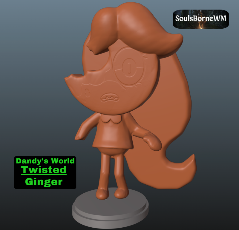 Dandys World Twisted Ginger 3Dプリントモデル .c4d .max .obj .3ds .fbx .stl .blend