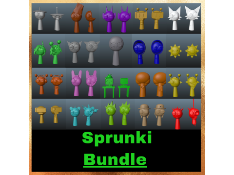 Sprunki Bundle 3Dプリントモデル