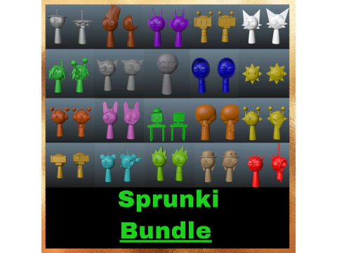Paquete Sprunki Modelo de impresión 3D