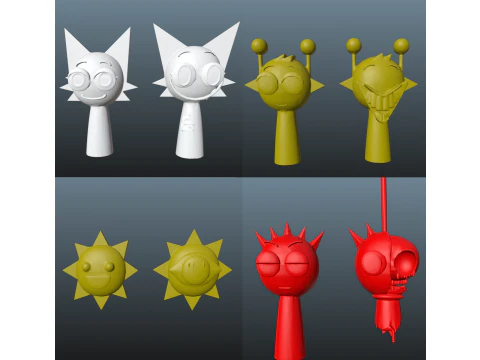 Sprunki Bundle 3D Print Model