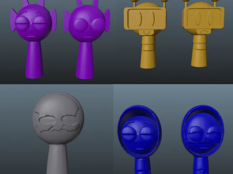 Sprunki Bundle 3D Print Model