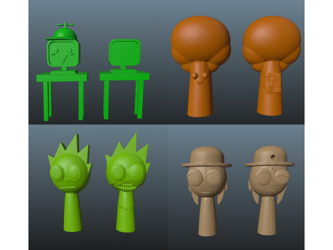 Sprunki Bundle Model Cetak 3D