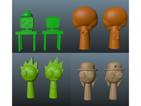 Sprunki Bundle 3D Print Model