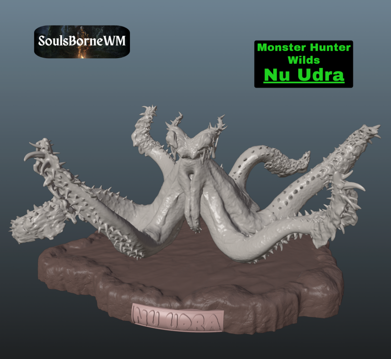 Monster Hunter Wilds Nu Udra Modelo de impresión 3D .c4d .max .obj .3ds .fbx .stl .blend