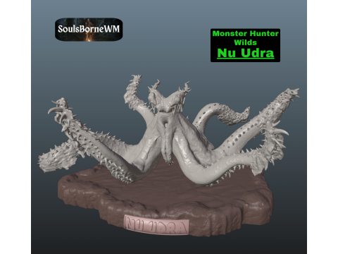 Monster Hunter Wilds Nu Udra 3Dプリントモデル