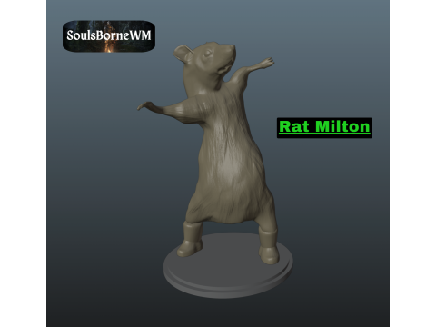 Rat Milton Dancing Rat Meme 3Dプリントモデル