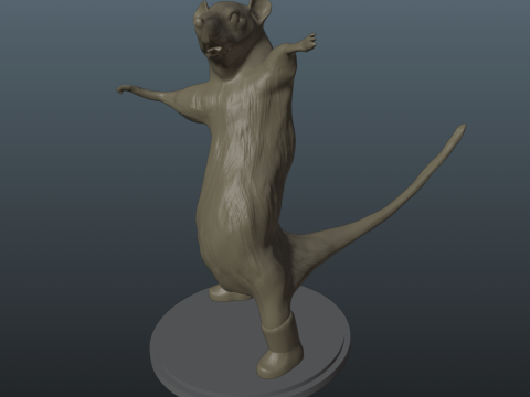 Rat Milton Dancing Rat Meme 3D प्रिंट मॉडल