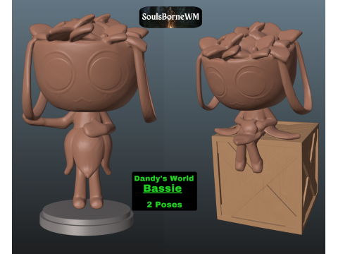 Dandys World Bassie 3Dプリントモデル