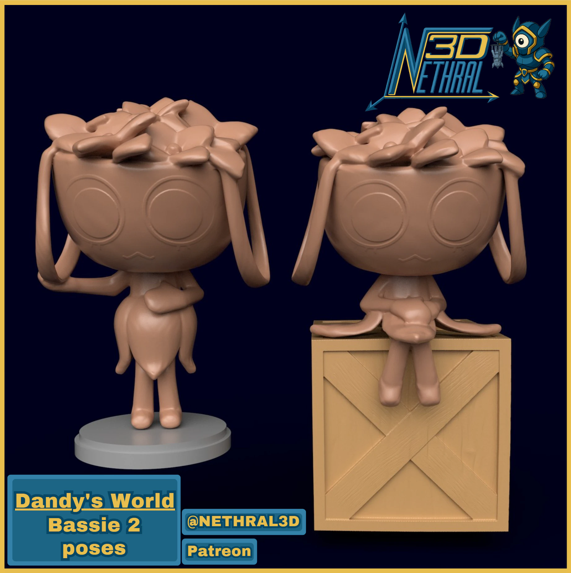 Dandy's World Bassie Modelo de impresión 3D .c4d .max .obj .3ds .fbx .stl .blend 