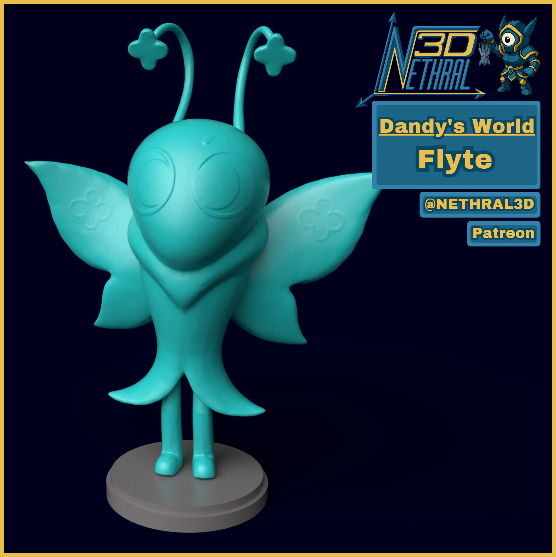 Dandys World Flyte 3D Print Model .c4d .max .obj .3ds .fbx .stl .blend 