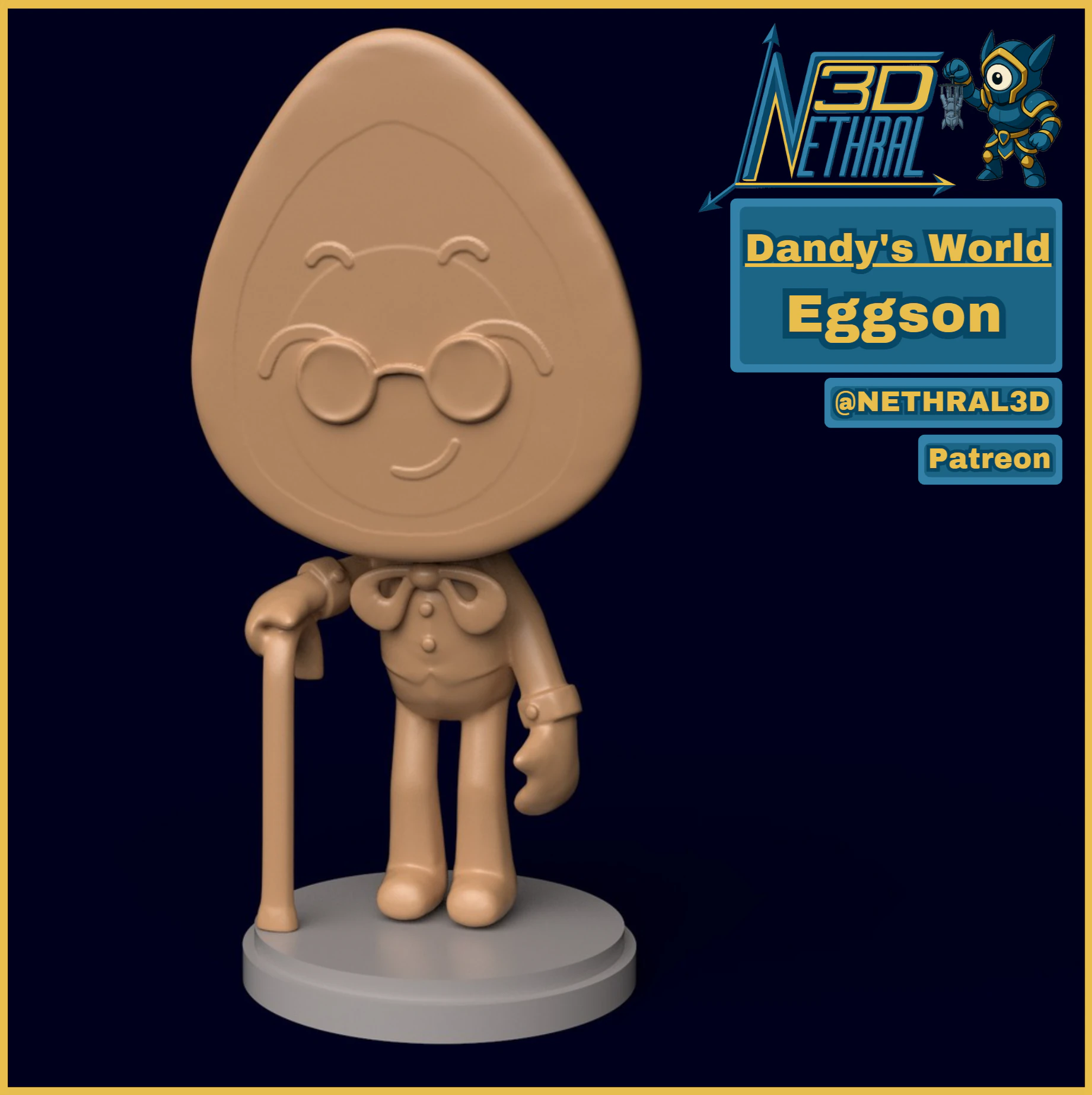 Dandys World Eggson 3D Print Model .c4d .max .obj .3ds .fbx .stl .blend 