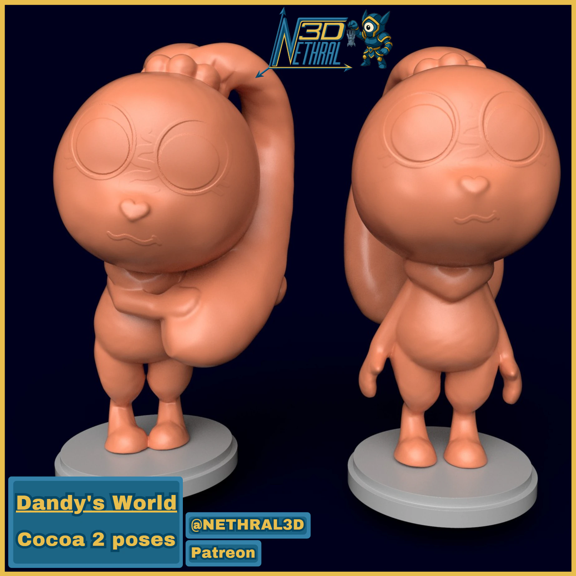 Dandys World Cocoa 3D Print Model .c4d .max .obj .3ds .fbx .stl .blend 