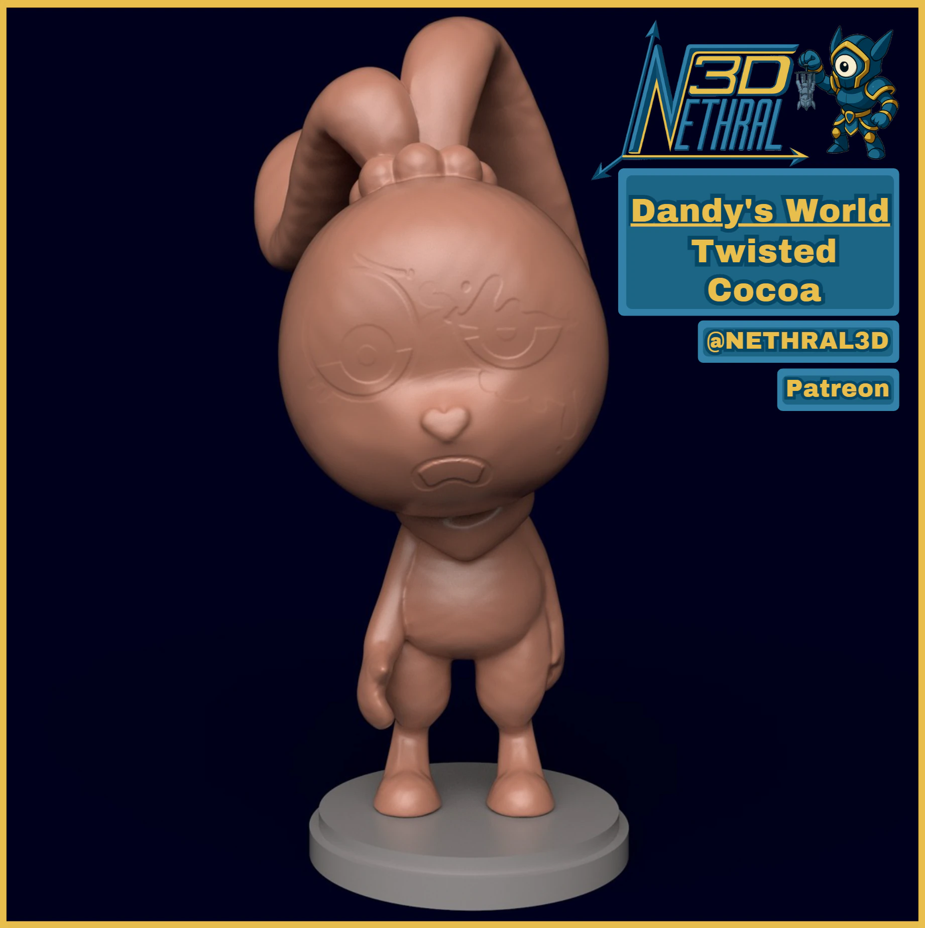 Dandys World Twisted Cocoa 3D Print Model .c4d .max .obj .3ds .fbx .stl .blend 