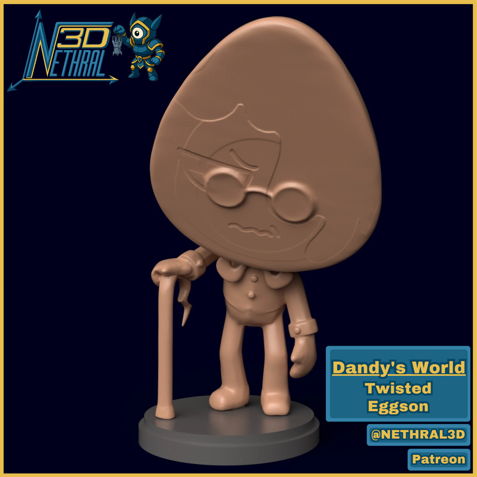 Dandys World Twisted Eggson 3D Print Model .c4d .max .obj .3ds .fbx .stl .blend 