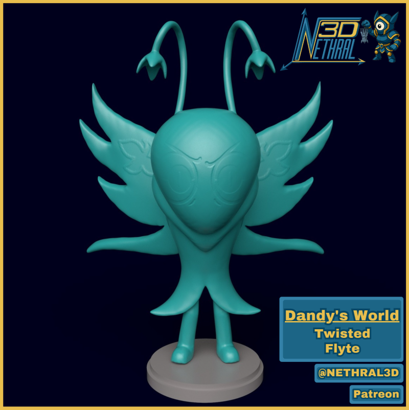 Dandys World Twisted Flyte 3D Print Model .c4d .max .obj .3ds .fbx .stl .blend 