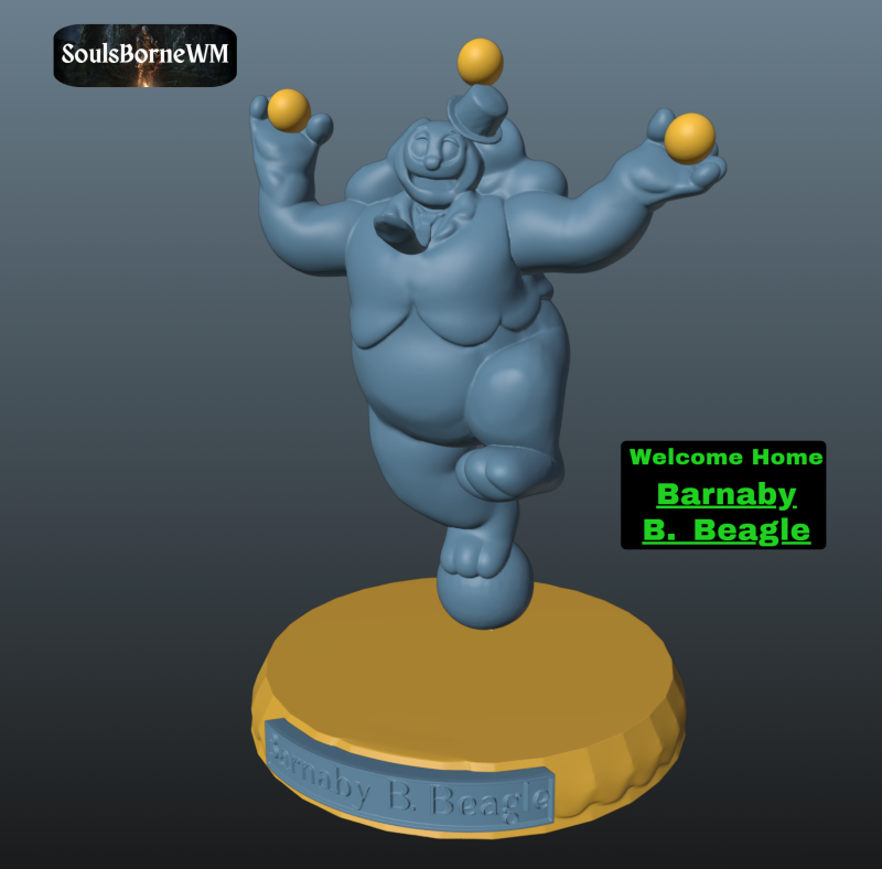 Welcome Home Barnaby B Beagle 3D प्रिंट मॉडल .c4d .max .obj .3ds .fbx .stl .blend